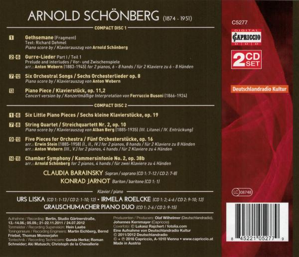 Arnold Schönberg - Piano Arrangements - Capriccio / Deutschlandradio Kultur